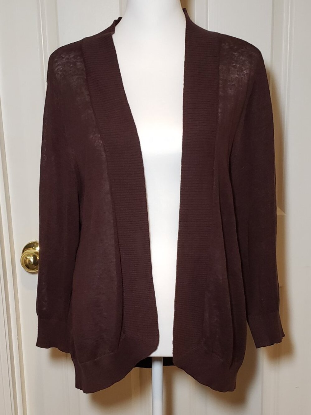 Tommy Bahama Dark Brown Linen Cardigan XL